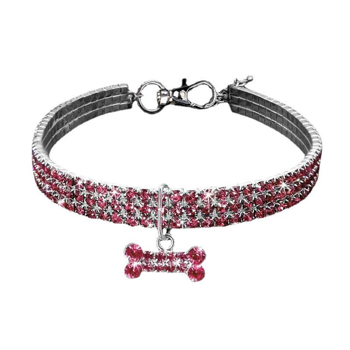 Premium Pet Collar - Bling It On-White-S 7.68x.79x.39 inches-The Livary