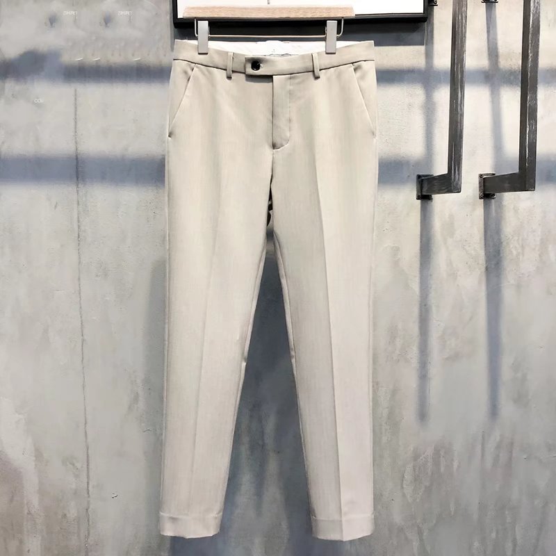 Slim Fit Formal Men's Trousers – Milan-Khaki-18-The Livary