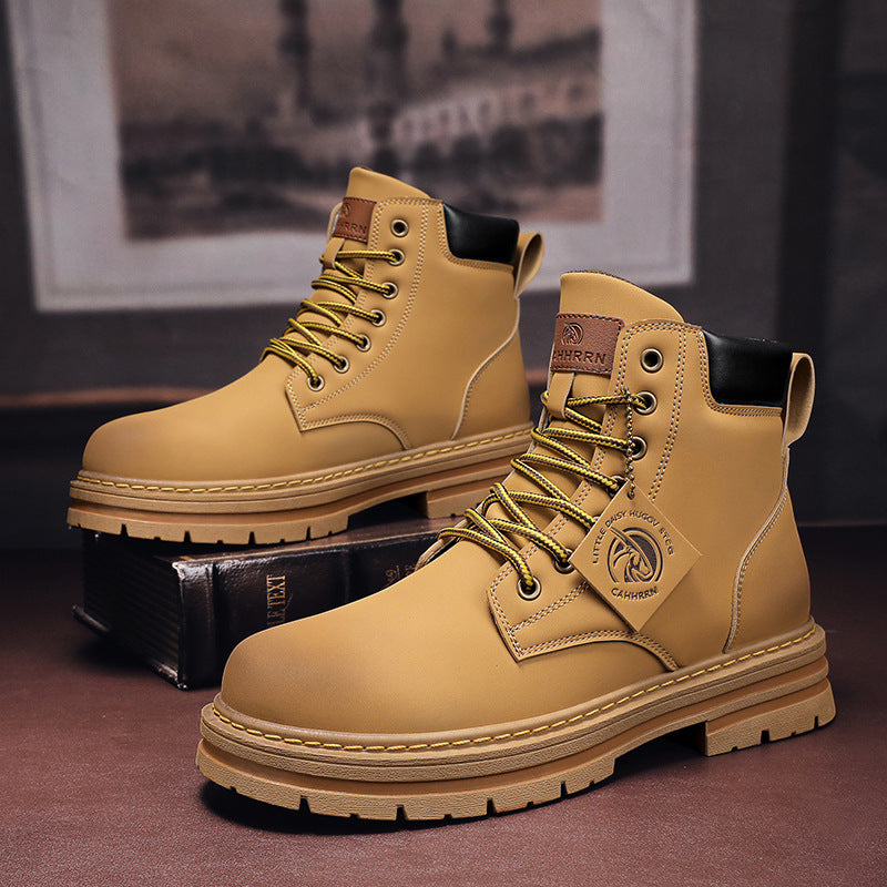 Warm Men's Winter Shoes - Thane-Khaki-5-The Livary