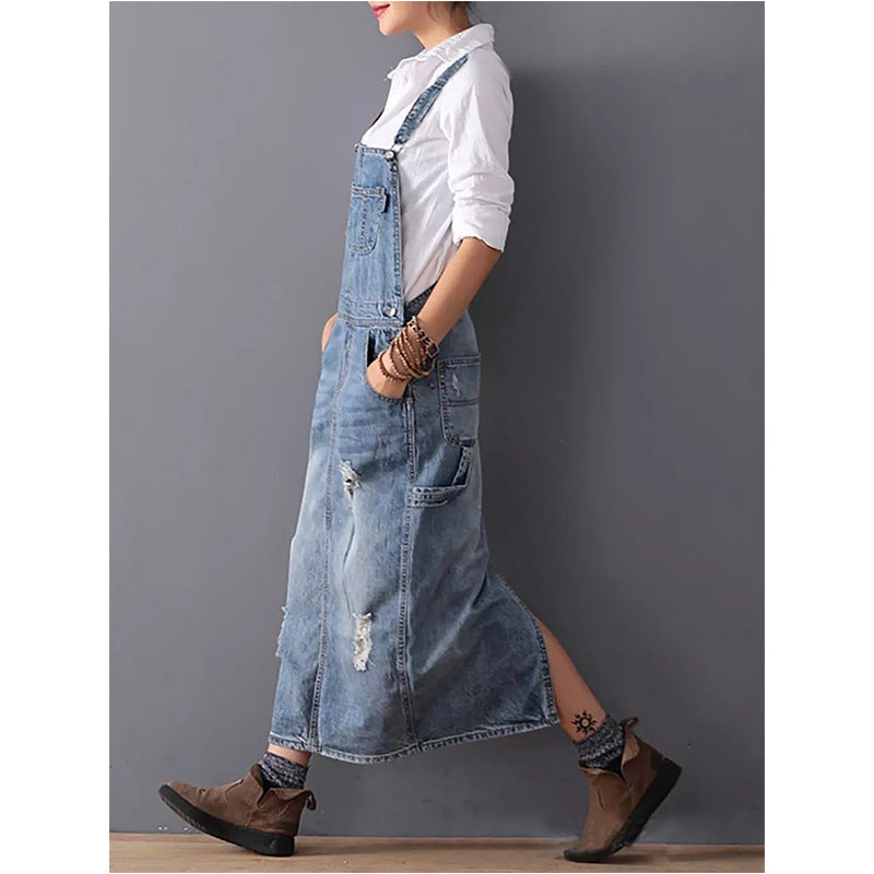 Stylish Denim Dress - Eliza-S-The Livary