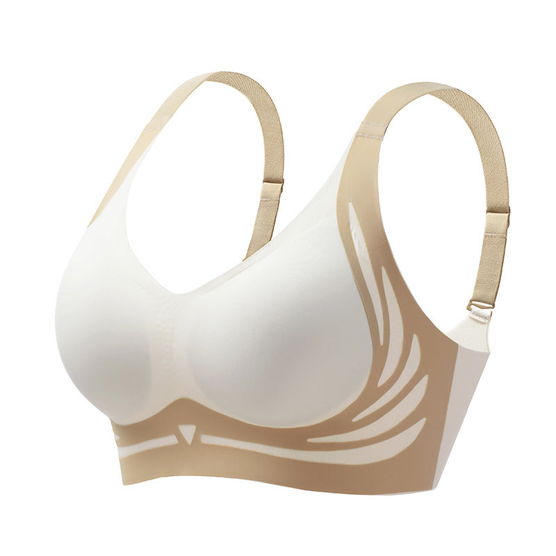 Wireless push-up bra with lifting effect – Isabella-Beige-M(BC)(45-55KG)-The Livary
