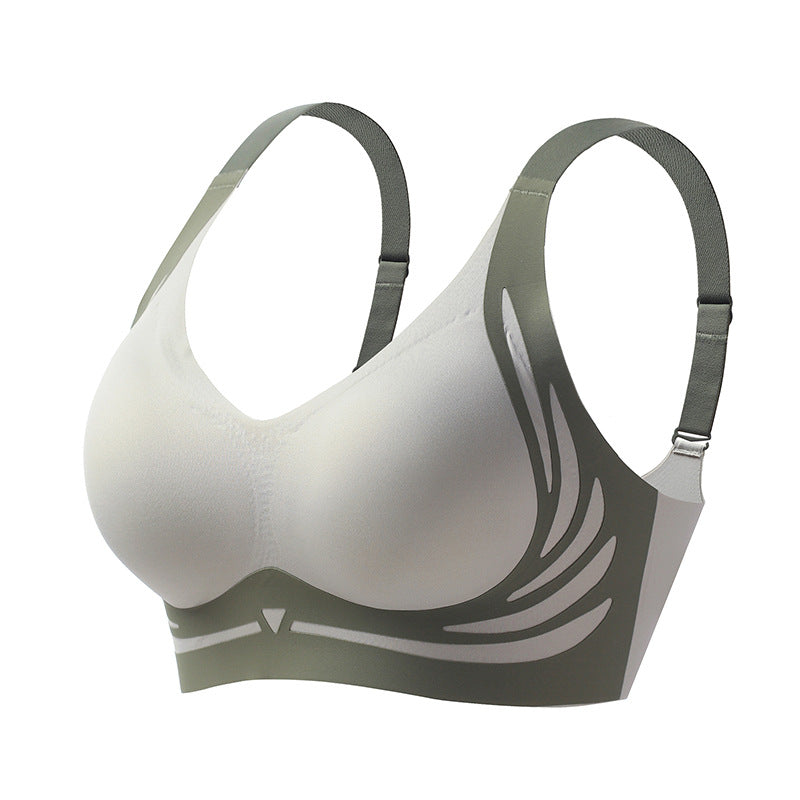 Wireless Push-up Bra – ComfortLift-Green-M(BC)(45-55KG)-The Livary