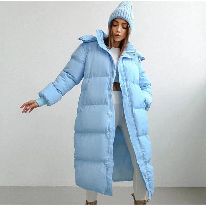 Stylish Long Ladies' Down Jacket - Elise-Green-XS-The Livary
