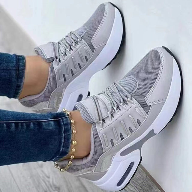 CloudStride Air | Casual Sneakers with Cushioned Heel for Women-Gray-3.5-The Livary