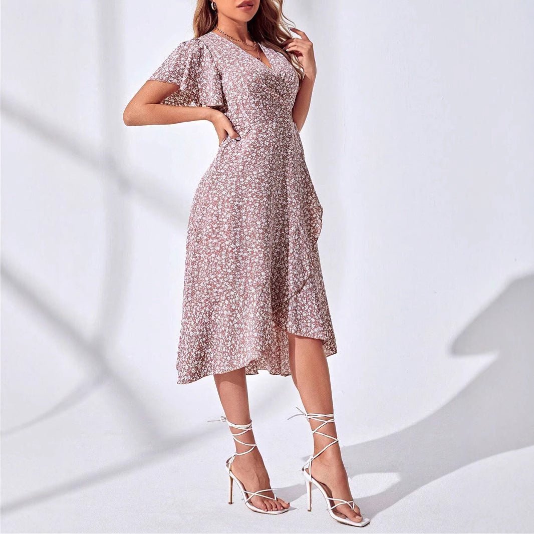 Light & Playful Summer Wrap Dress with Floral Pattern – Amira-S-The Livary