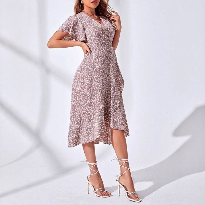 Light & Playful Summer Wrap Dress with Floral Pattern – Amira-S-The Livary
