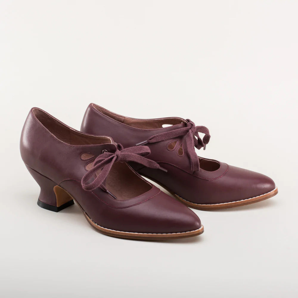 Orthopaedic leather pumps – Viviana-Purple-2.5-The Livary