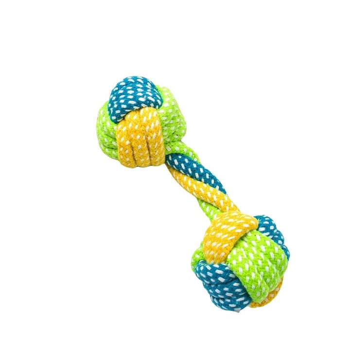 Dog Tugging Toy - Tug & Play Rope Ball-Ball double 7.87 inches-The Livary