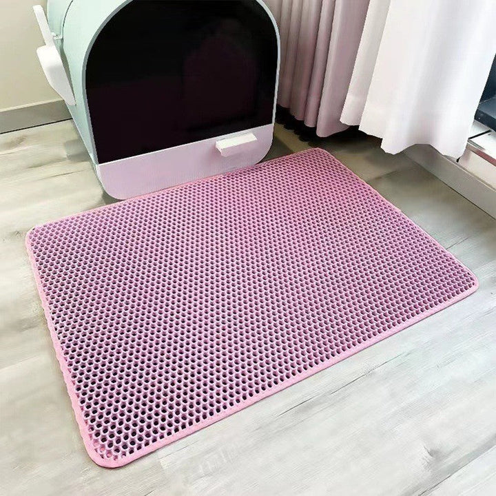 Double-layered Cat Litter Mat (Buy 1 Get 1 Free!) – PawCatch-Pink-12×12 in-The Livary