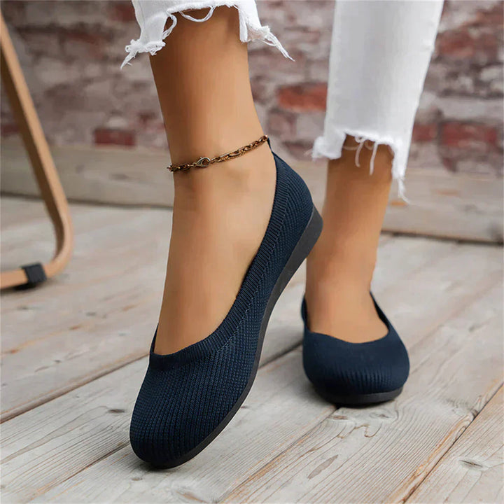 Luxury Orthopedic Ballerinas - Alina-Blue-3-The Livary