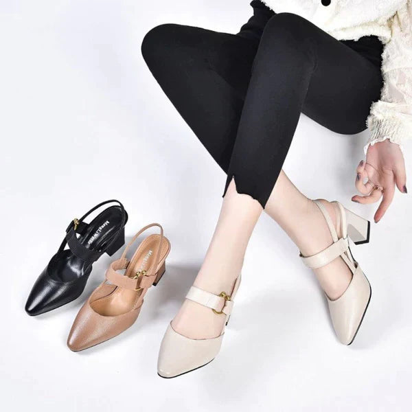 Orthopaedic Sandals with Heel – Vionna-Beige-4.5-The Livary