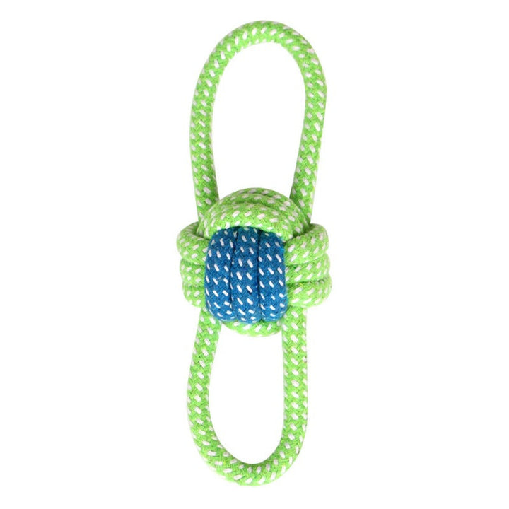 Dog Tugging Toy - Tug & Play Rope Ball-Ball with loop 14.17 inches-The Livary