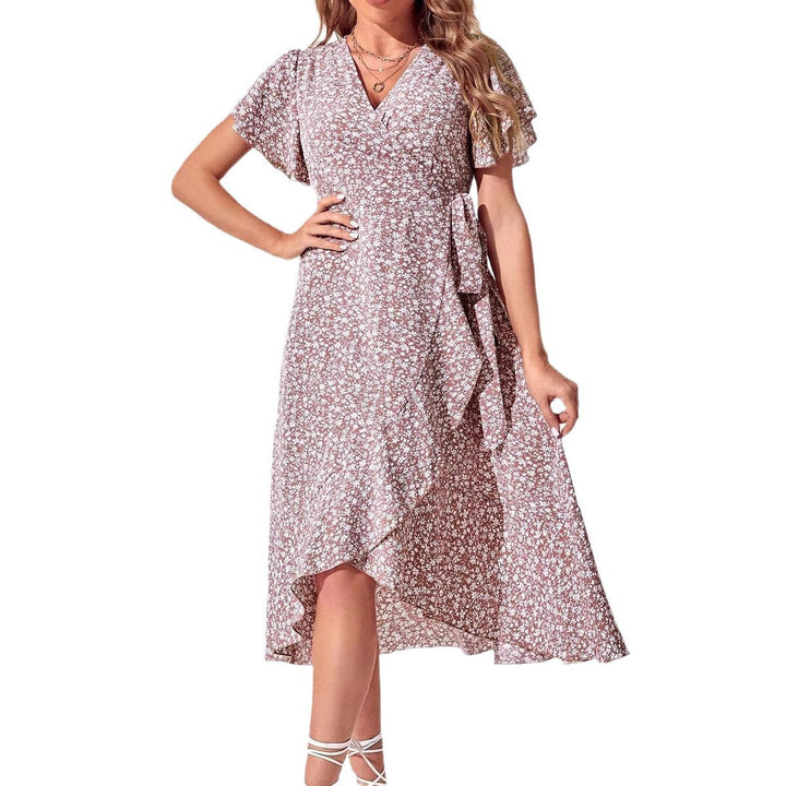 Light & Playful Summer Wrap Dress with Floral Pattern – Amira-S-The Livary