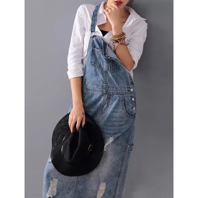Stylish Denim Dress - Eliza-S-The Livary