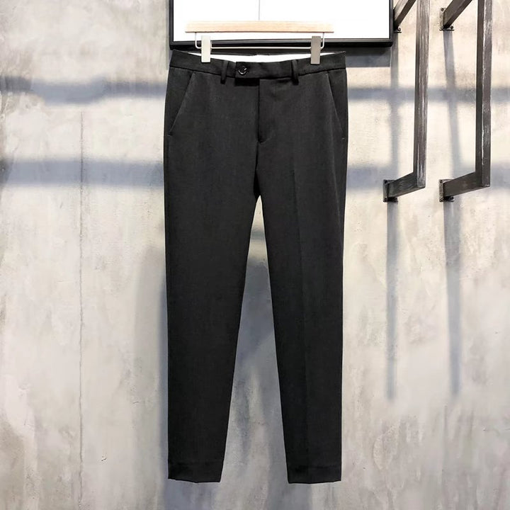 Slim Fit Formal Men's Trousers – Milan-Black-18-The Livary