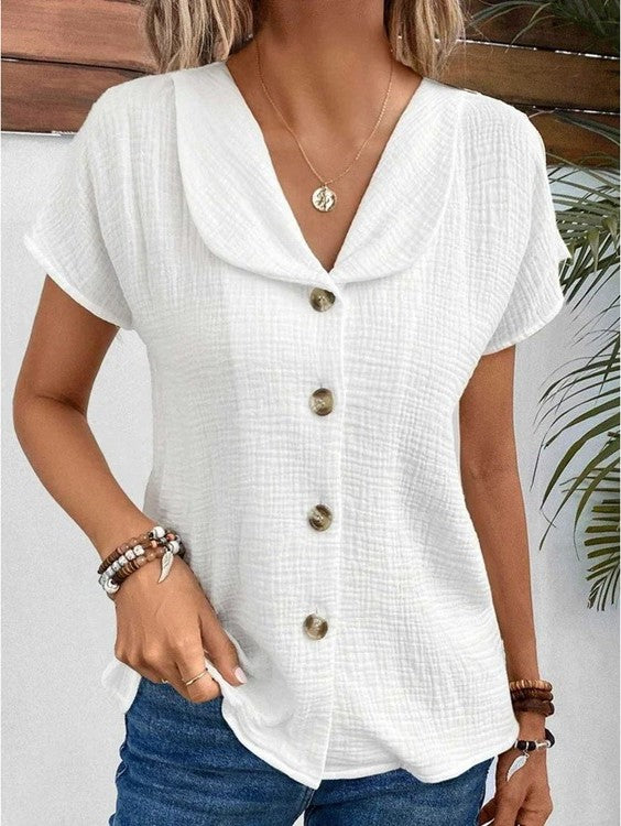 Stylish Ladies' Blouse - Sophia-White-XS (36-38)-The Livary