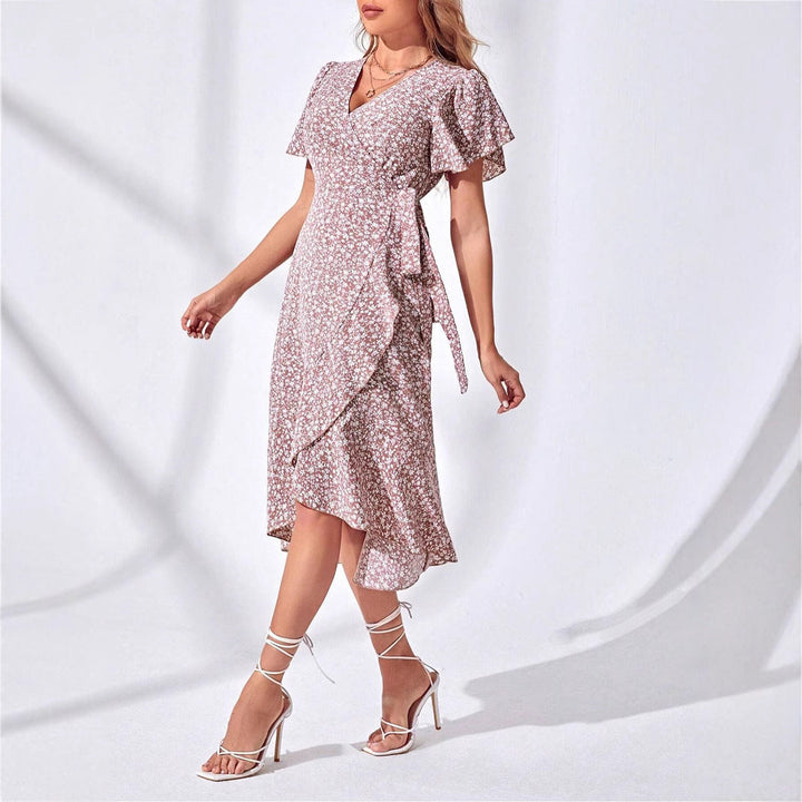 Light & Playful Summer Wrap Dress with Floral Pattern – Amira-S-The Livary