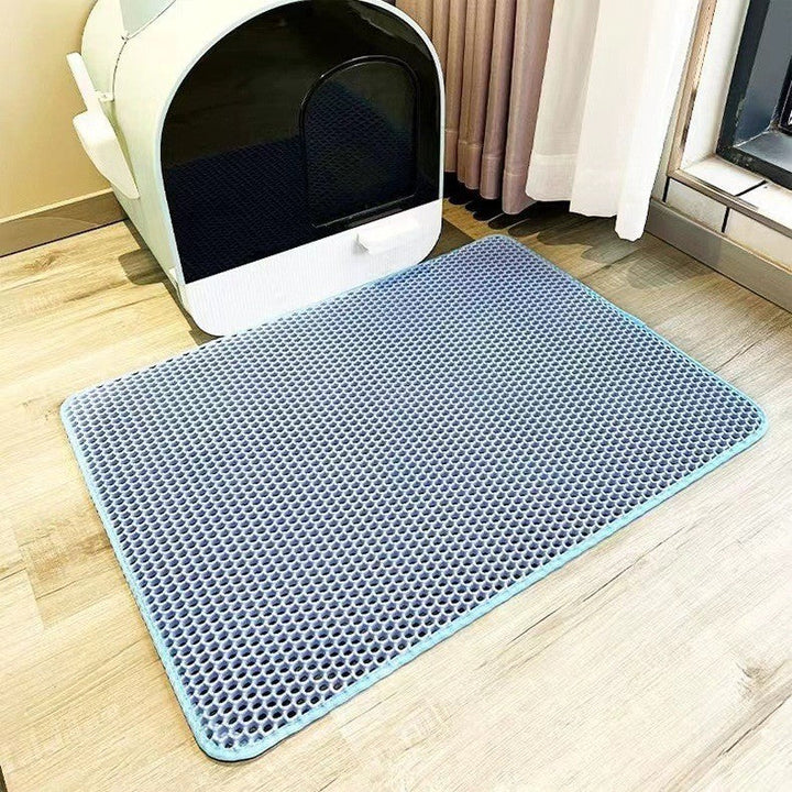 Double-layered Cat Litter Mat (Buy 1 Get 1 Free!) – PawCatch-Blue-12×12 in-The Livary