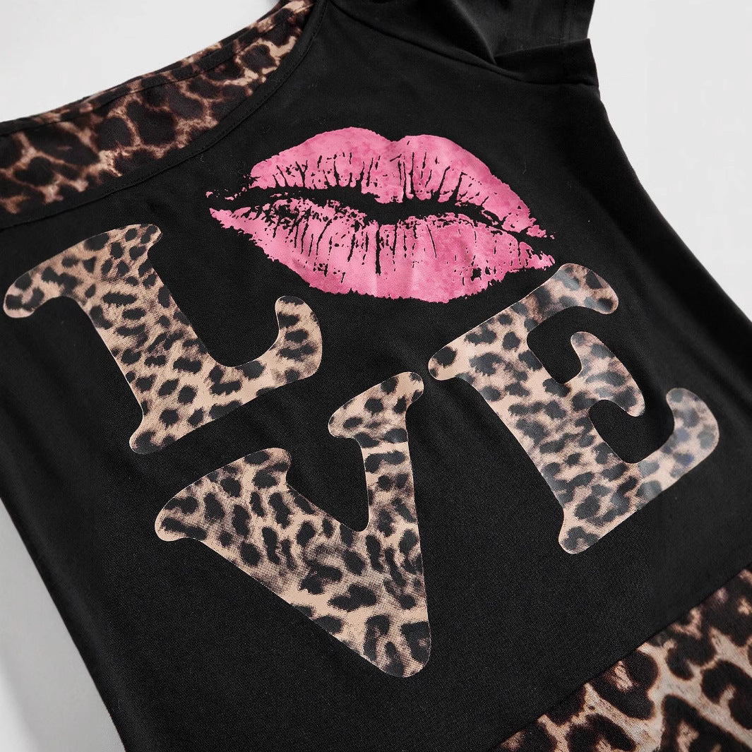Trendy Women's Off-Shoulder Shirt with Leopard Print - Zaria-S-The Livary