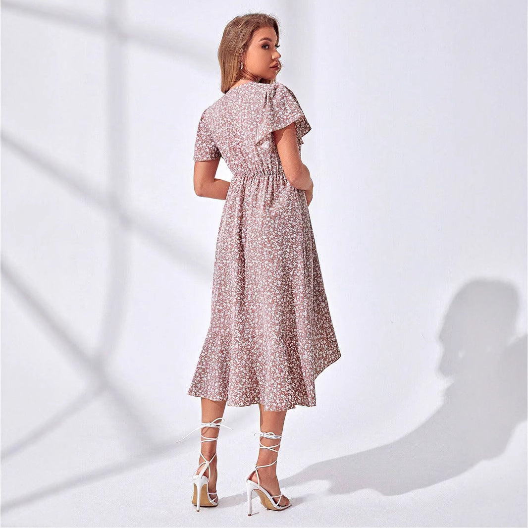 Light & Playful Summer Wrap Dress with Floral Pattern – Amira-S-The Livary