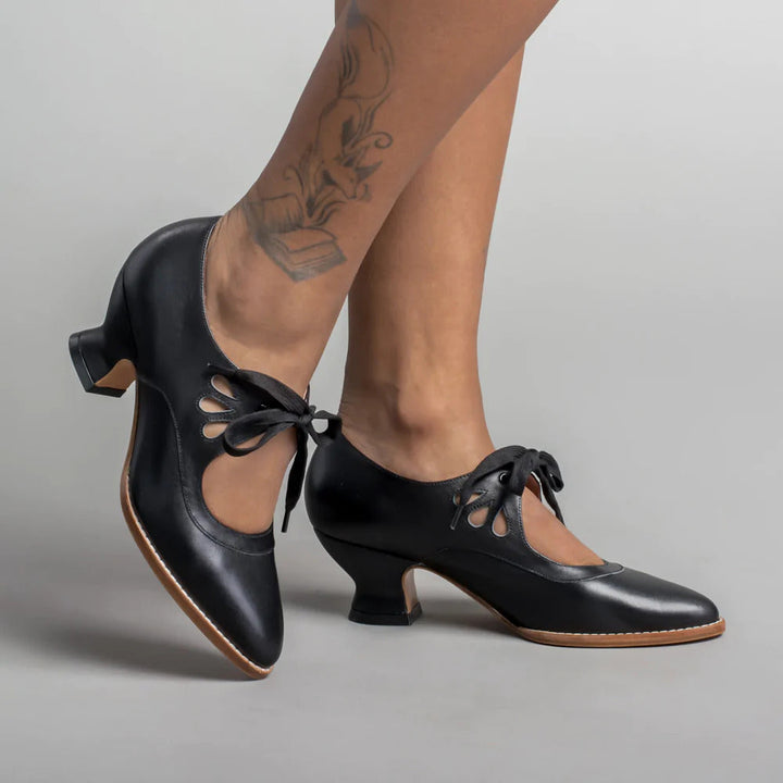 Orthopaedic leather pumps – Viviana-Black-2.5-The Livary