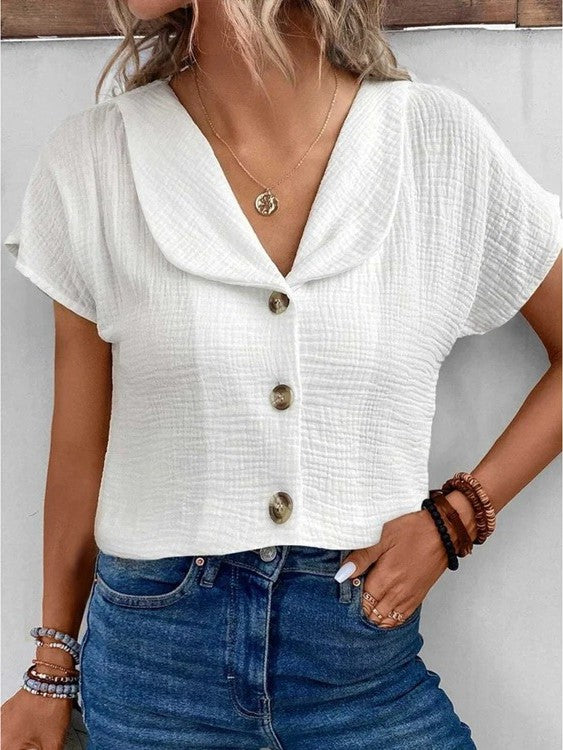Stylish Ladies' Blouse - Sophia-White-XS (36-38)-The Livary