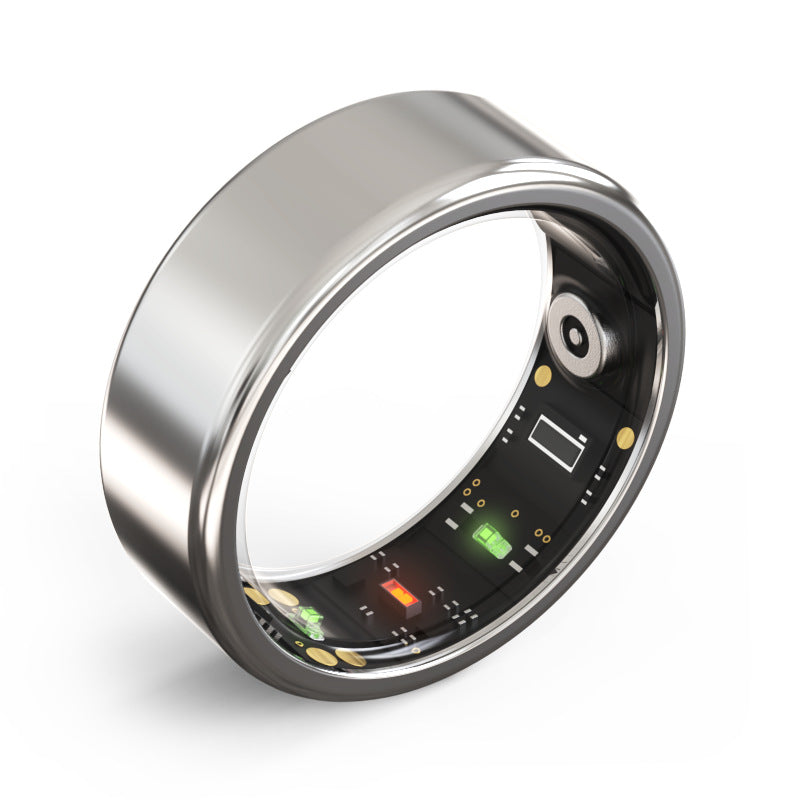 Smart Ring with Health Monitoring - Luna-Silver-0.71 inches-The Livary