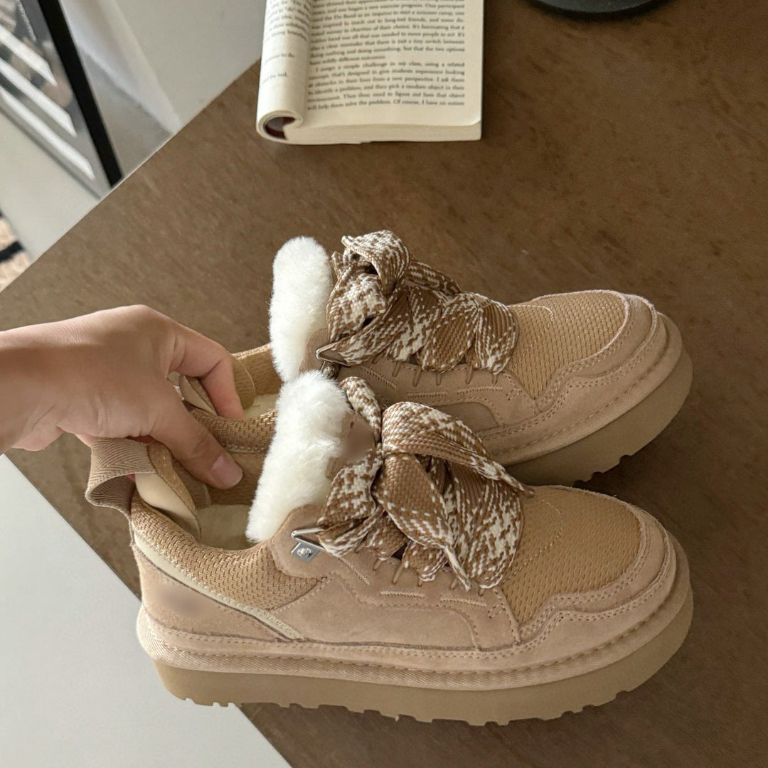 Comfortable and Warm Suede Winter Boots - CozyStep Winter Boots-Sand-3-The Livary