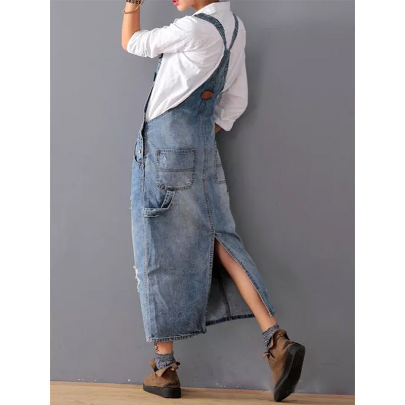 Stylish Denim Dress - Eliza-S-The Livary