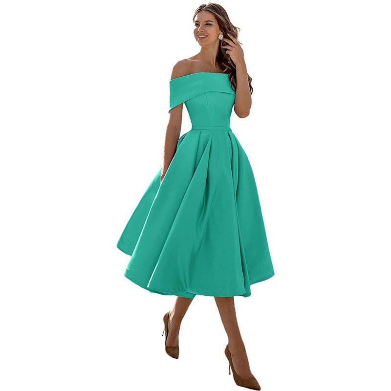 Strapless & Figure-hugging Satin Party Dress for Women – Mirella-Ice blue-S-The Livary