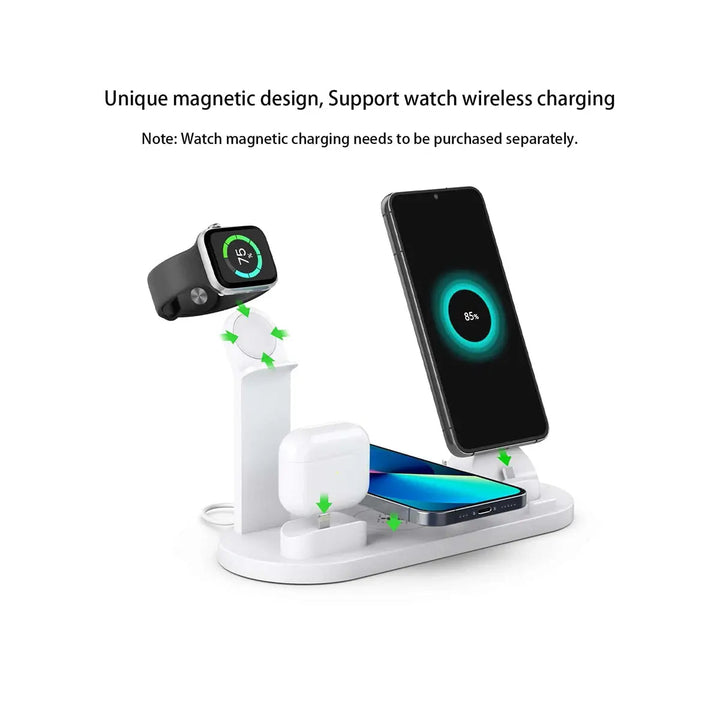 Wireless Charging Station – Chargix-White-The Livary