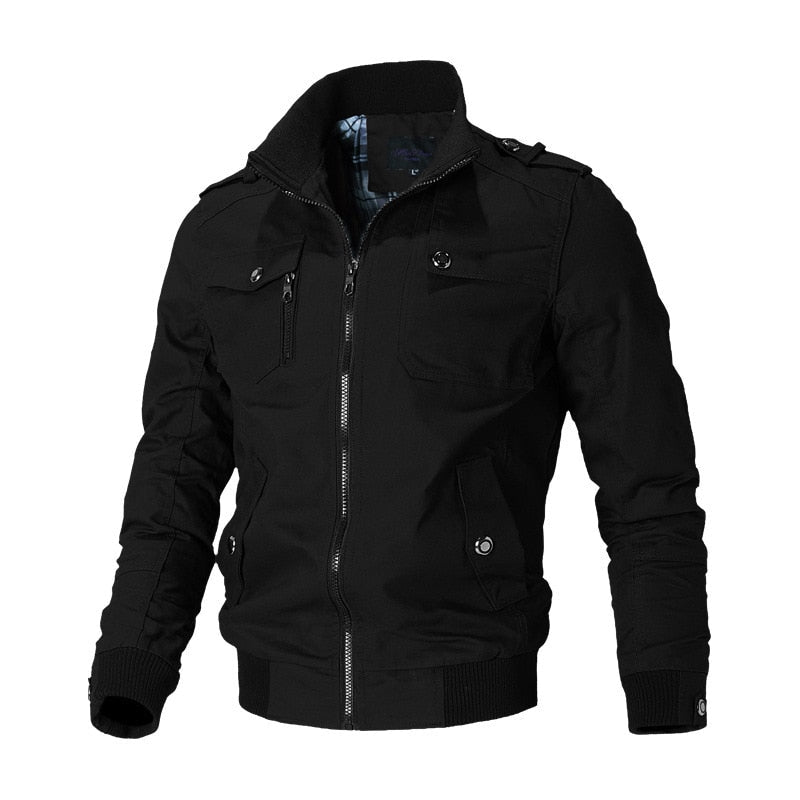 Cool Men's Bomber Jacket - Aiden-Black-M-The Livary