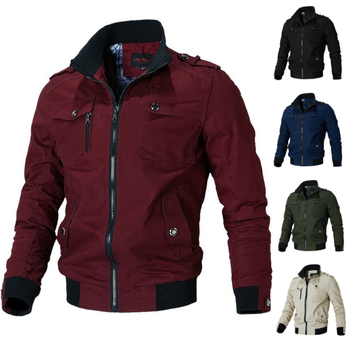 Cool Men's Bomber Jacket - Aiden-Black-M-The Livary
