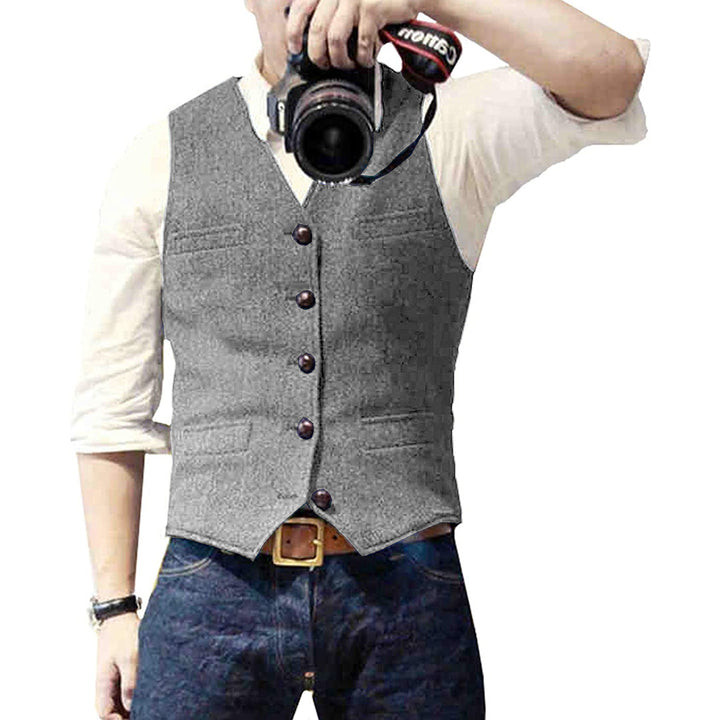 Stylish Men's Vest - Victor-Grey-XS-The Livary