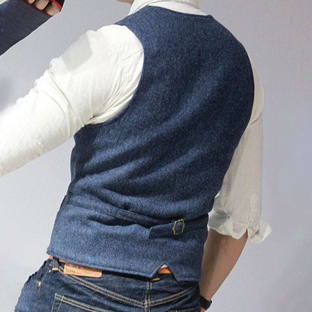 Stylish Men's Vest - Victor-Light blue-XS-The Livary