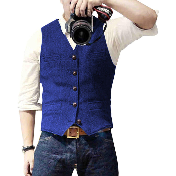 Stylish Men's Vest - Victor-Blue-XS-The Livary