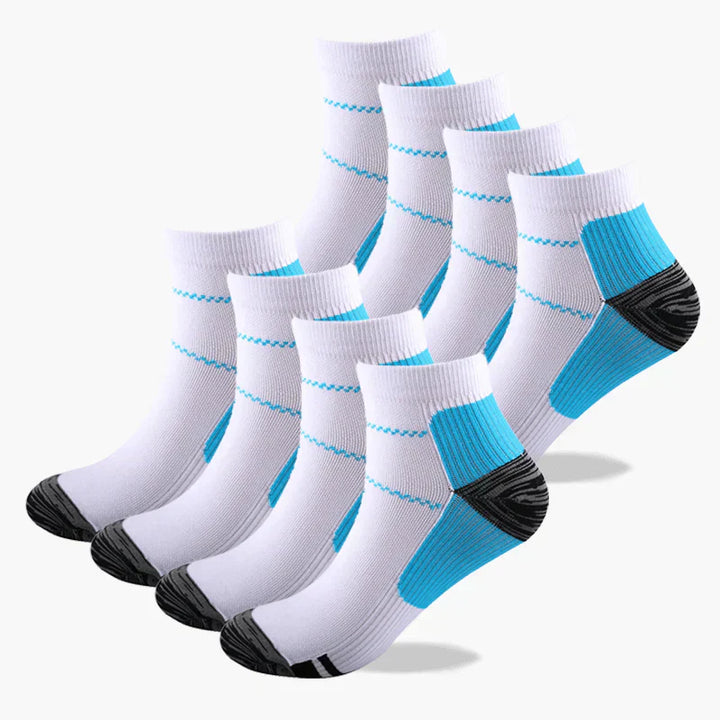 Compression socks - TheraSupport-4 Pairs Black + 4 Pairs White-34-39-The Livary
