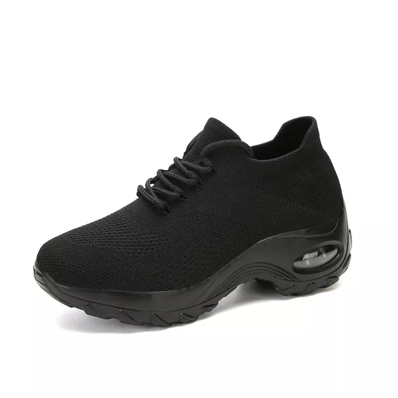 Pain-Relieving Ladies Sneakers - ComfortMax-Black-2.0-The Livary