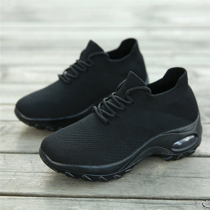 Pain-Relieving Ladies Sneakers - ComfortMax-Black-2.0-The Livary
