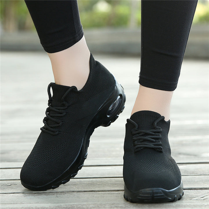 Pain-Relieving Ladies Sneakers - ComfortMax-Black-2.0-The Livary