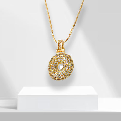 Bubble Letters Necklace with Pendant - LuxeLette-O-The Livary