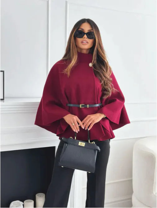 Trendy Wool Ladies Coat - Sophia-Red-S-The Livary