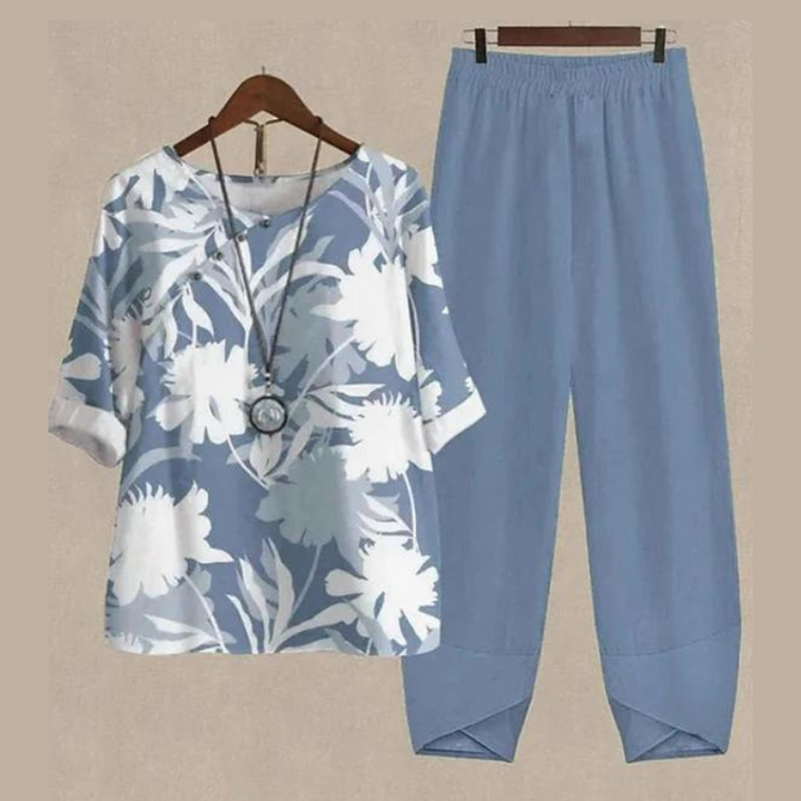 Trendy 2-Piece Spring and Summer Set - LenaDuo-Light blue-S-The Livary