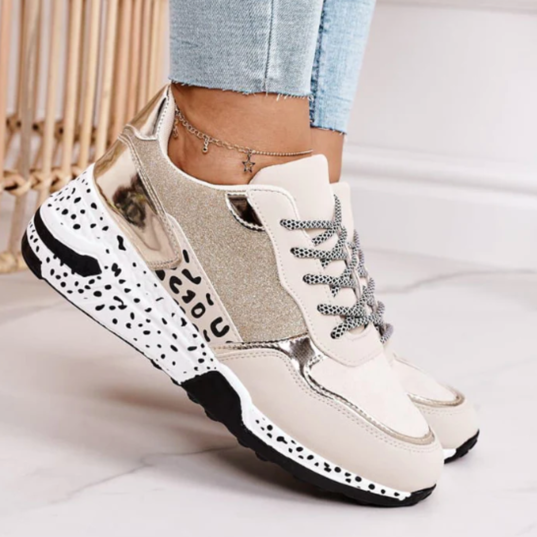 Modern Sneakers with Ergonomic Footbed - Luna-Gold-4.5-The Livary