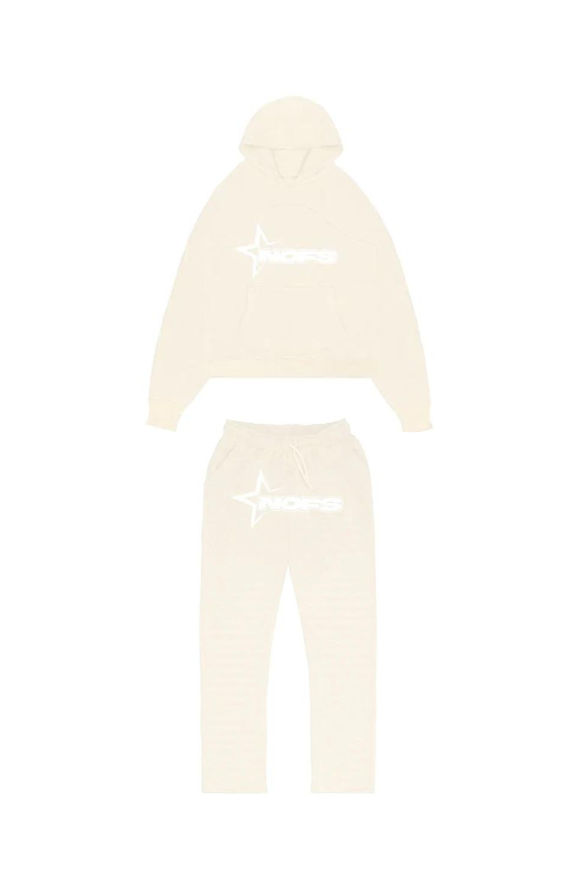 Unisex Tracksuit with Hoodie - Nova-Beige-S-The Livary