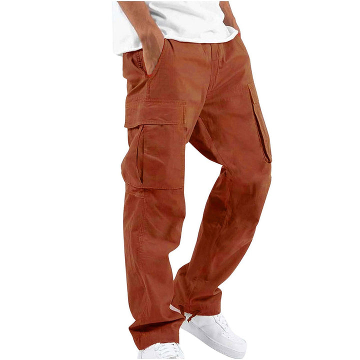 Howard - Casual Cargo Trousers for Men-Orange-S-The Livary