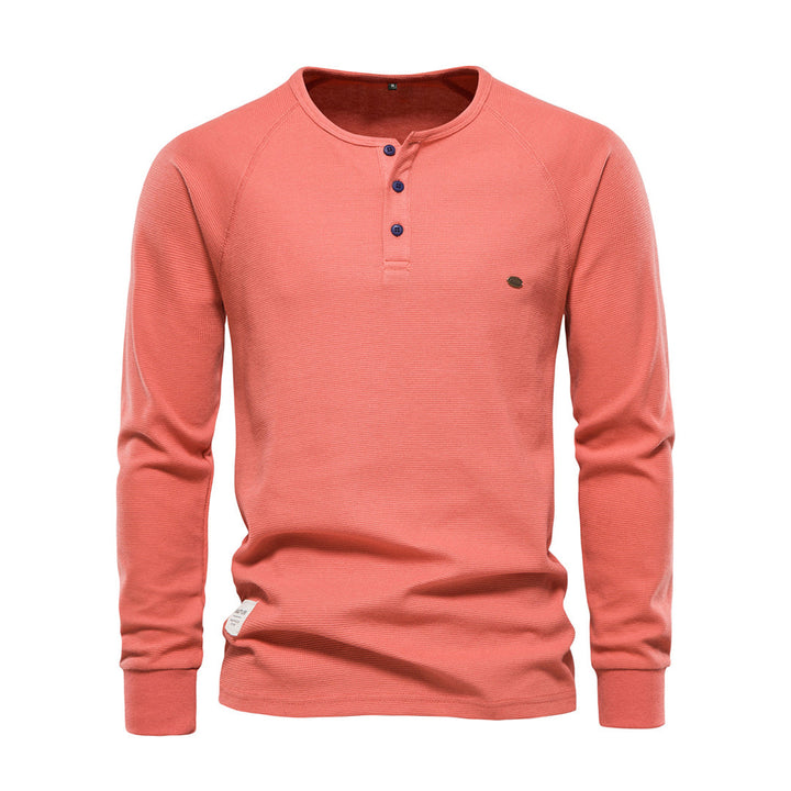 Stylish Men's Long Sleeve Shirt - Milo-Orange-S-The Livary