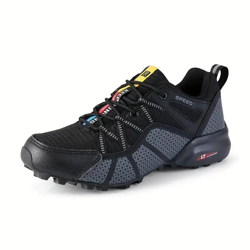 Breathable men's hiking shoes with support and comfort – TrailStep Pro-Black-6-The Livary