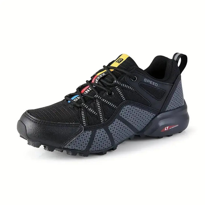 Breathable men's hiking shoes with support and comfort – TrailStep Pro-Black-6-The Livary