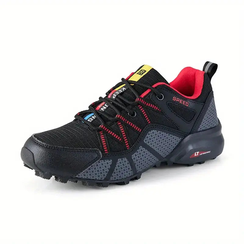 Breathable men's hiking shoes with support and comfort – TrailStep Pro-Red-6-The Livary